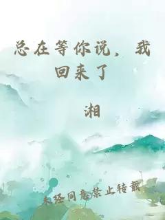总在等你说，我回来了
